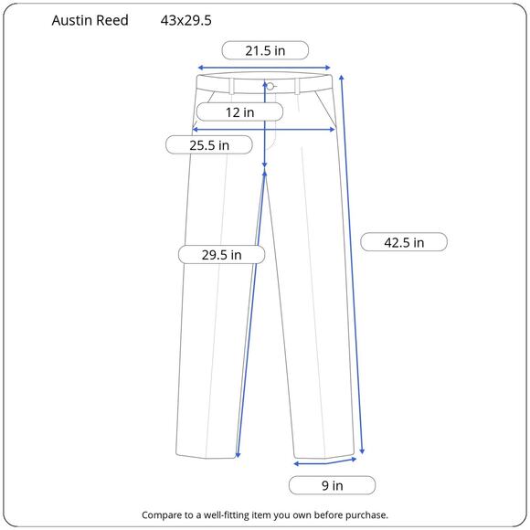 Vtg Austin Reed Mens 50L 43x29.5 Navy Blue Royal Cobalt Stripe Suit Virgin Wool - Picture 13 of 16